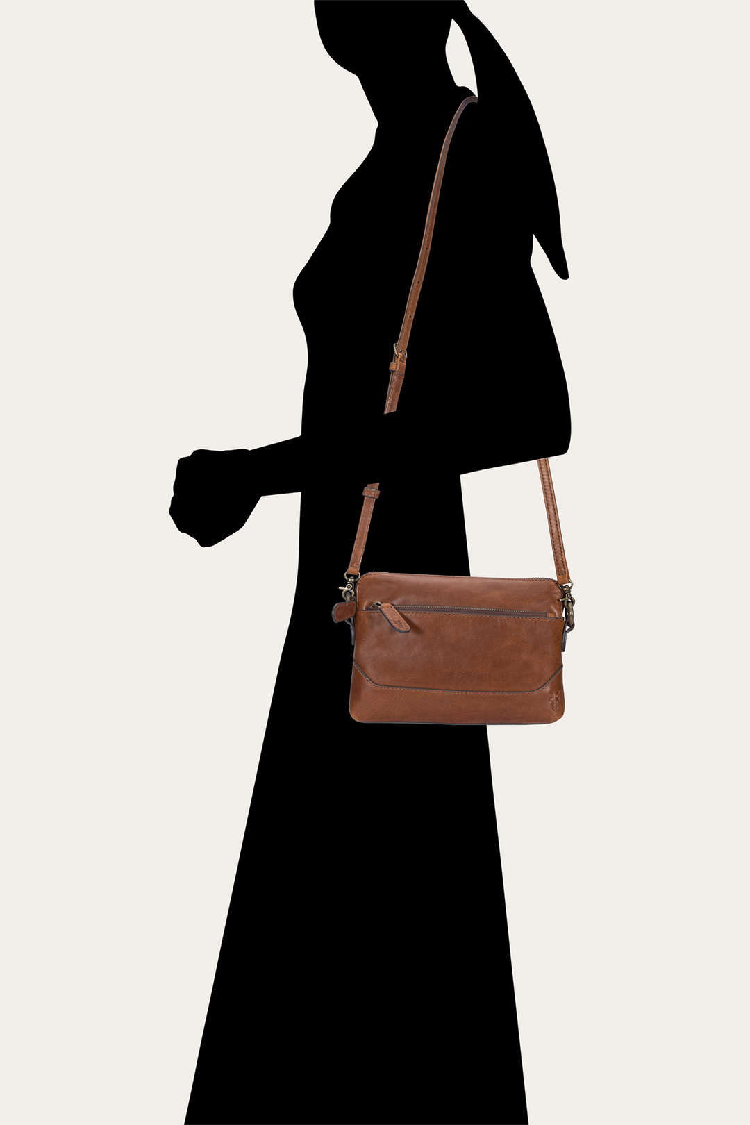 Melissa Cognac Crossbody Wristlet | Frye Everyday