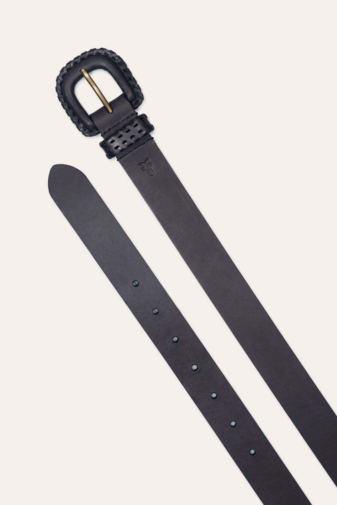 30mm Black Leather Belt With Covered Buckle | Frye Smart Buy