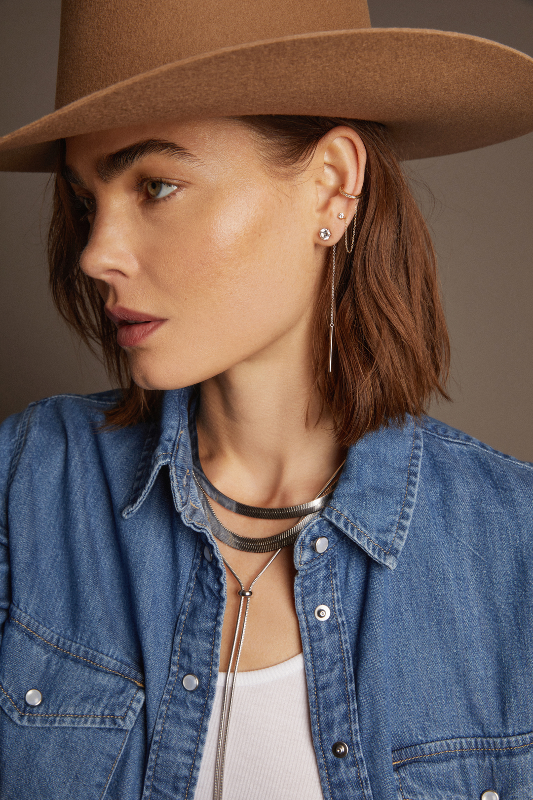 Women’s Lab Grown Diamond Stud and Ear Cuff | Aurate x The Frye Company | Frye Trusted