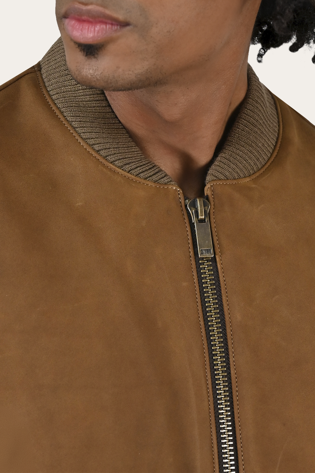 Men’s Burnt Copper Clay Leather Bomber Jacket | Frye Exclusive