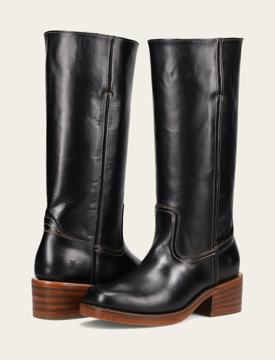 Women's Campus 14L Jet Black Boots | Frye Exclusive
