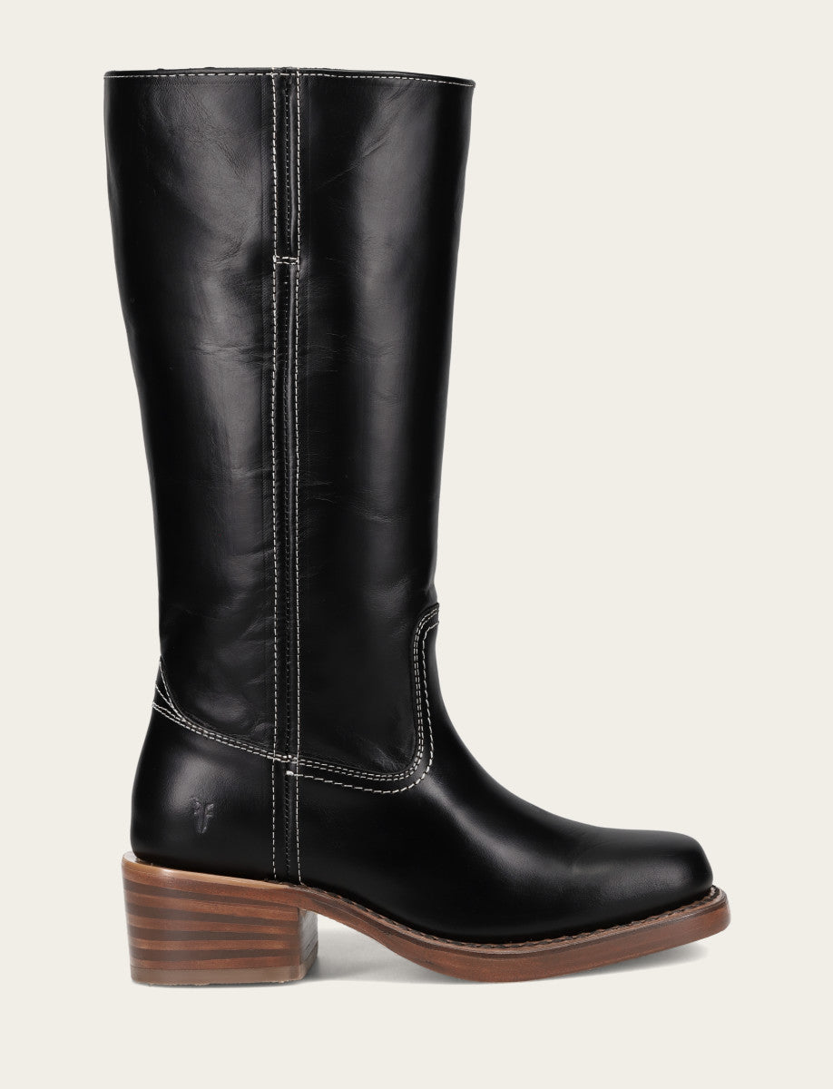 Women's Campus 14L Jet Black Wide Calf Boots | Frye Classic