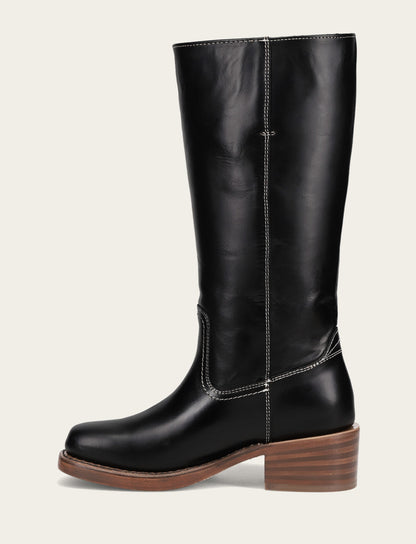 Women's Campus 14L Jet Black Wide Calf Boots | Frye Classic