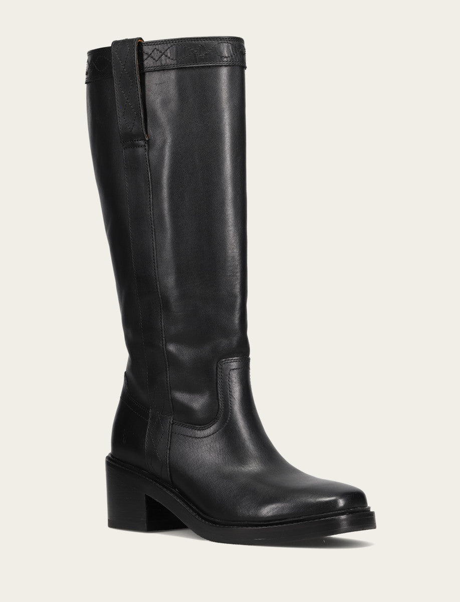 Women's Black Kate Pull On Wide Calf Tall Boots | Frye Premium
