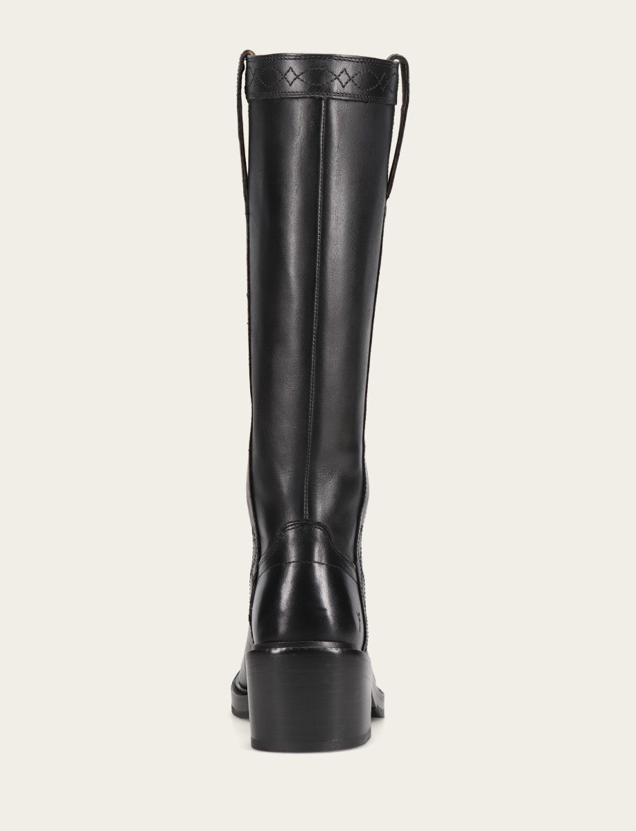Women's Black Kate Pull On Wide Calf Tall Boots | Frye Premium
