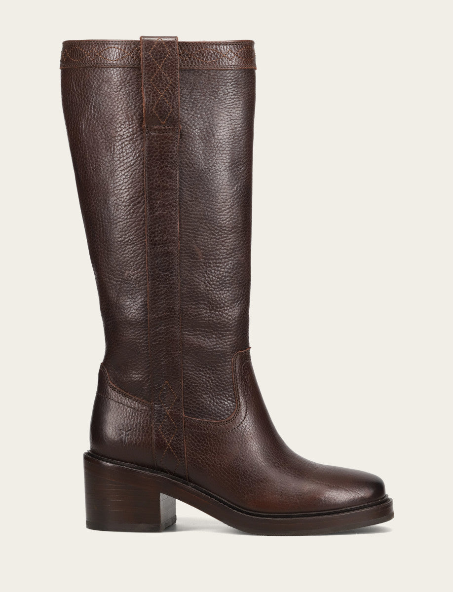 Women's Dark Brown Kate Pull On Wide Calf Tall Boots | Frye Featured