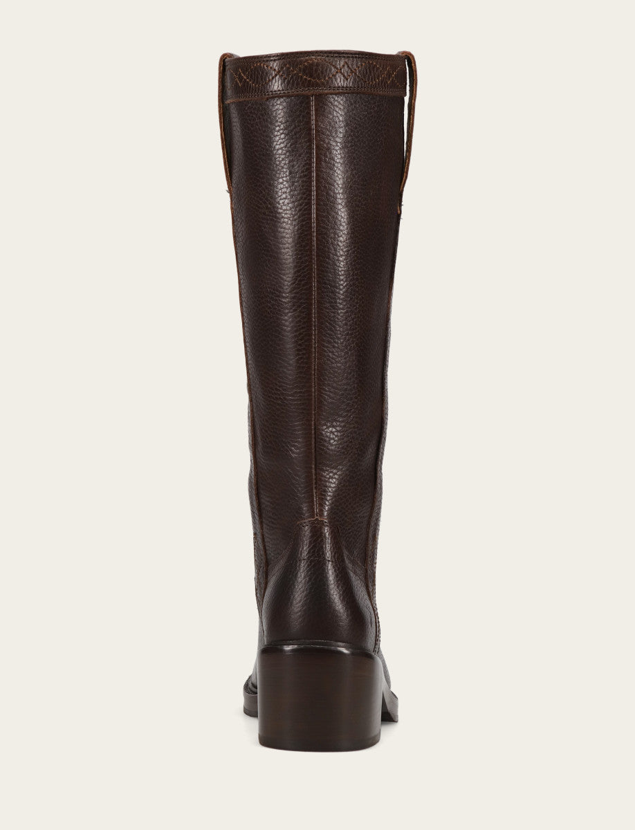 Women's Dark Brown Kate Pull On Wide Calf Tall Boots | Frye Featured