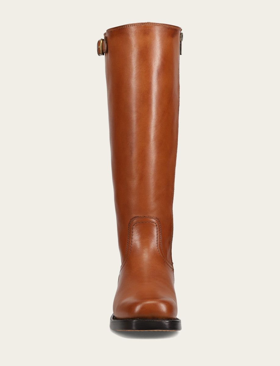 Women's Cognac Campus Low Heel Tall Riding Wide Calf Boot | Frye Classic