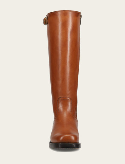 Women's Cognac Campus Low Heel Tall Riding Wide Calf Boot | Frye Classic