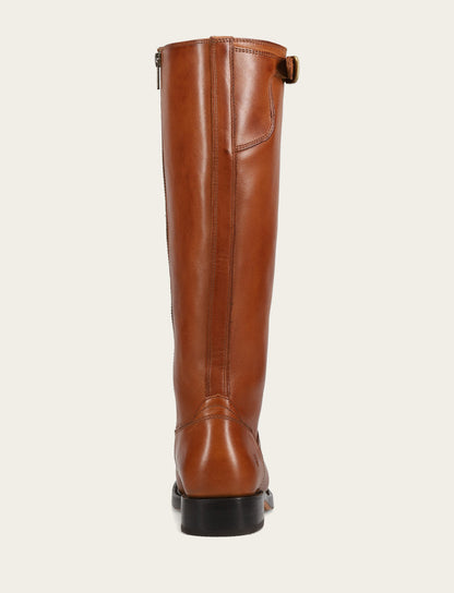 Women's Cognac Campus Low Heel Tall Riding Wide Calf Boot | Frye Classic