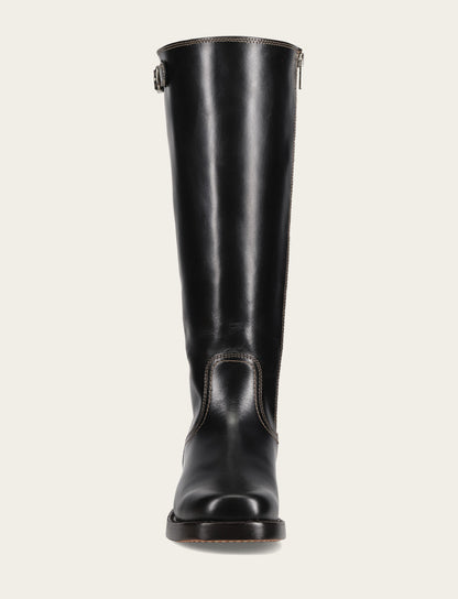 Women's Black Campus Low Heel Tall Riding Wide Calf Boot | Frye Trusted