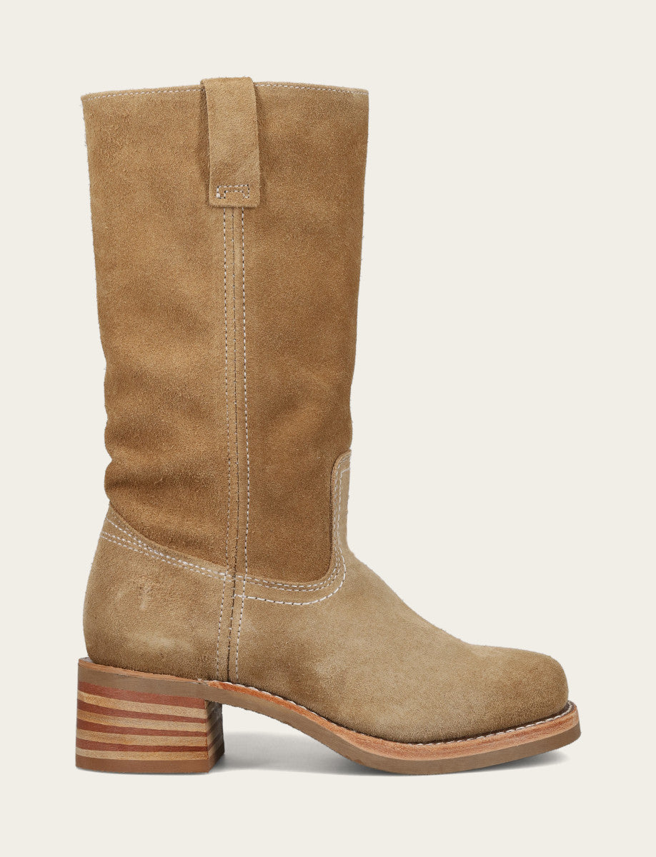 Women's Tan Buck Campus 12R Boots | Frye Popular