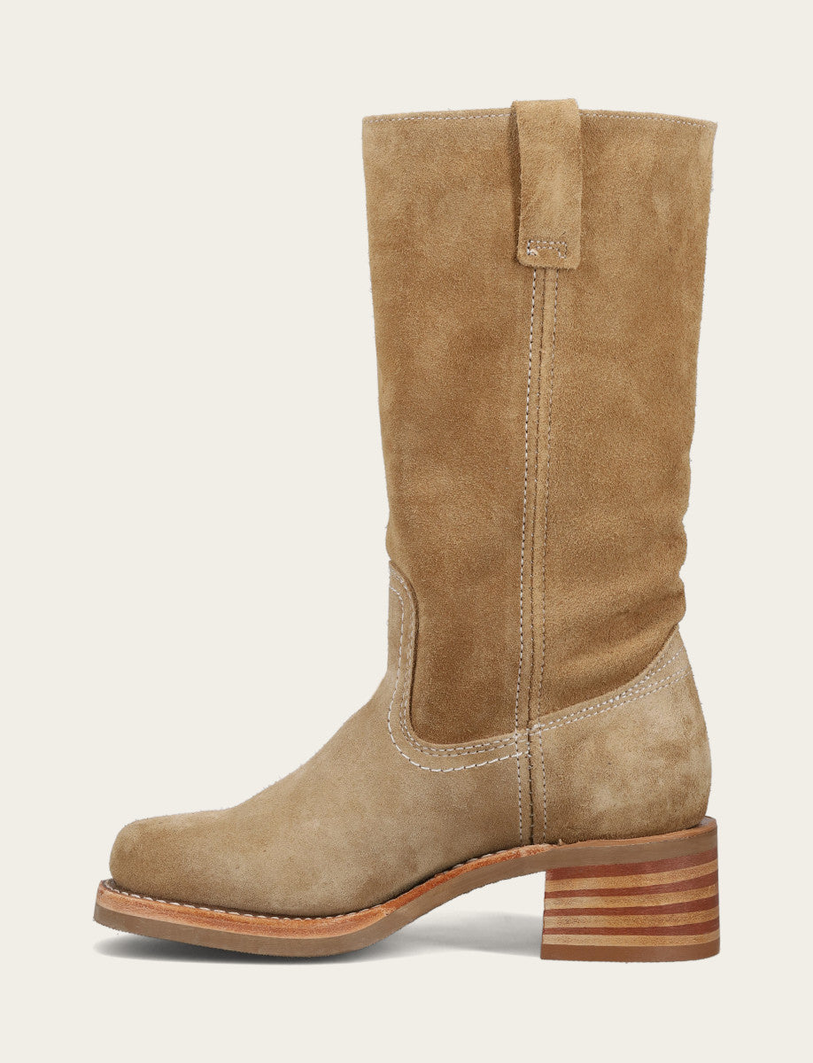 Women's Tan Buck Campus 12R Boots | Frye Popular