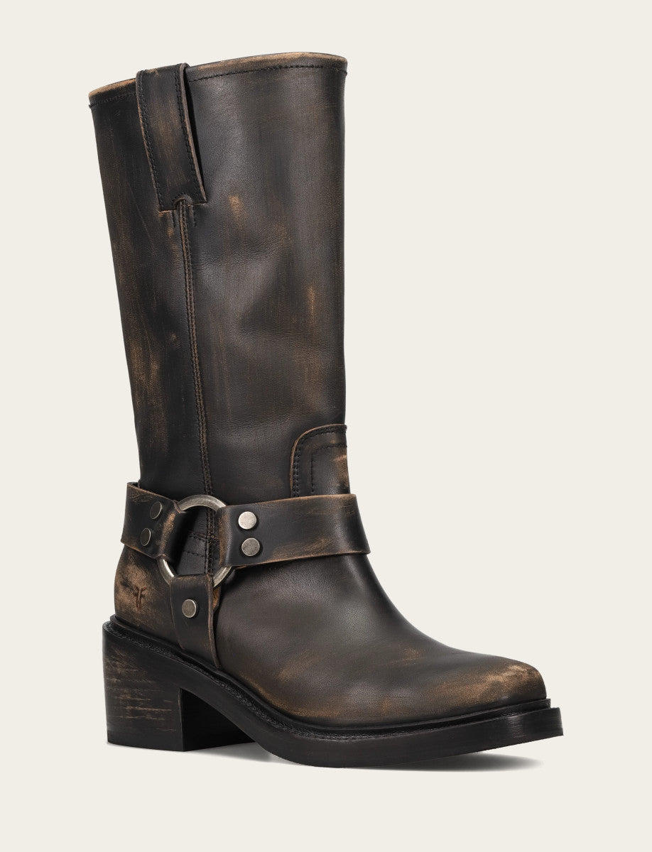 Women's Distressed Black Kate Harness Boot | Frye Best Price