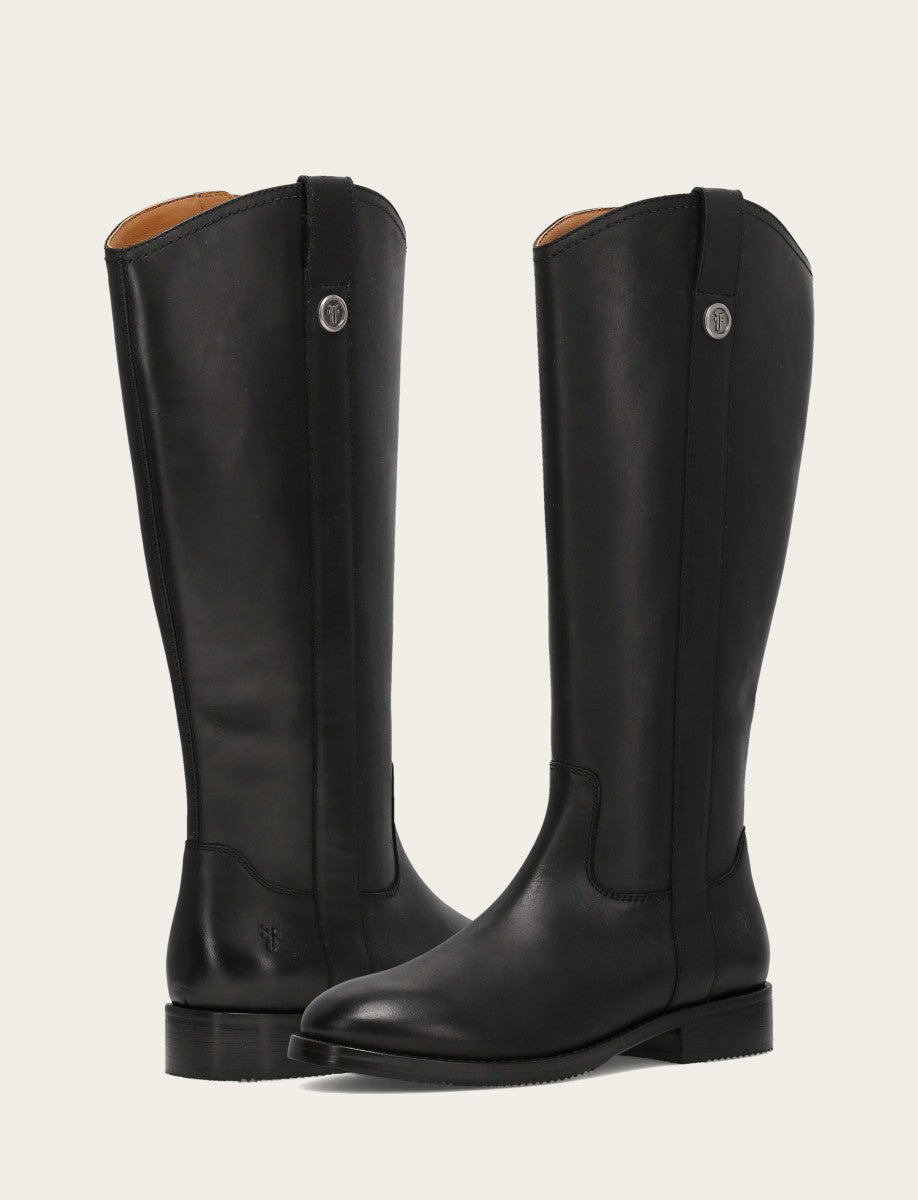 Women's Black Melissa Button Tall Inside Zip Wide Calf Boot | Frye Sale