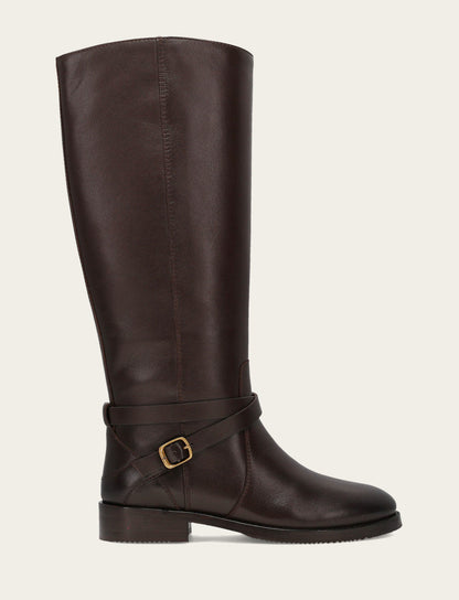 Women's Dark Brown Melissa Belted Riding Boot | Frye Latest