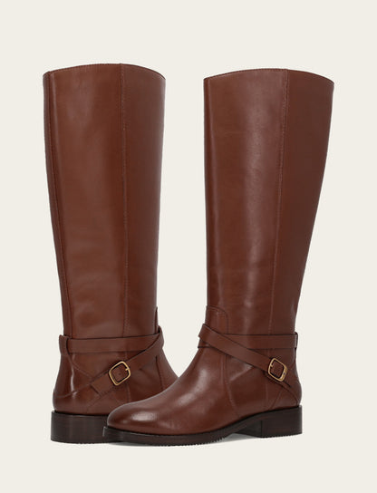 Women's Walnut Melissa Belted Riding Wide Calf Boot | Frye Popular