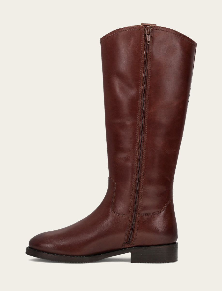 Women's Saddle Melissa Button Tall Inside Zip Wide Calf Boot | Frye Premium