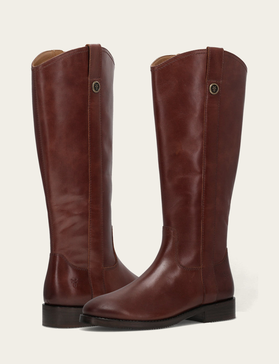 Women's Saddle Melissa Button Tall Inside Zip Wide Calf Boot | Frye Premium
