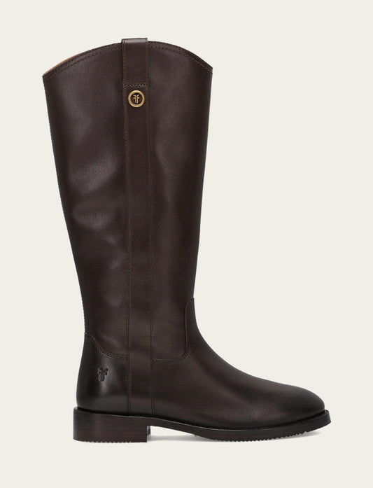Women's Dark Brown Melissa Button Tall Inside Zip Boot | Frye Signature