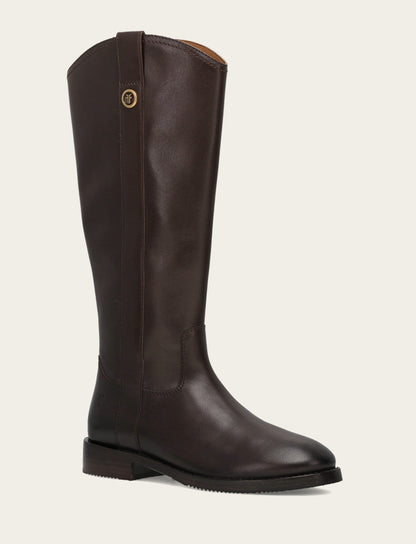 Women's Dark Brown Melissa Button Tall Inside Zip Boot | Frye Signature