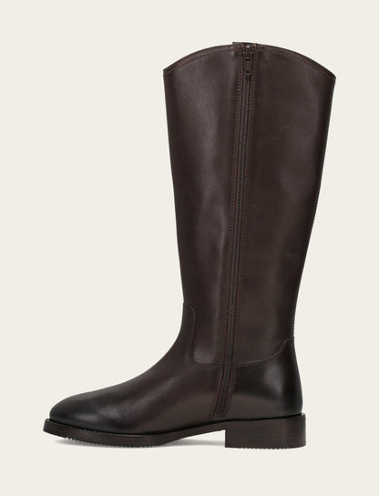 Women's Dark Brown Melissa Button Tall Inside Zip Boot | Frye Signature