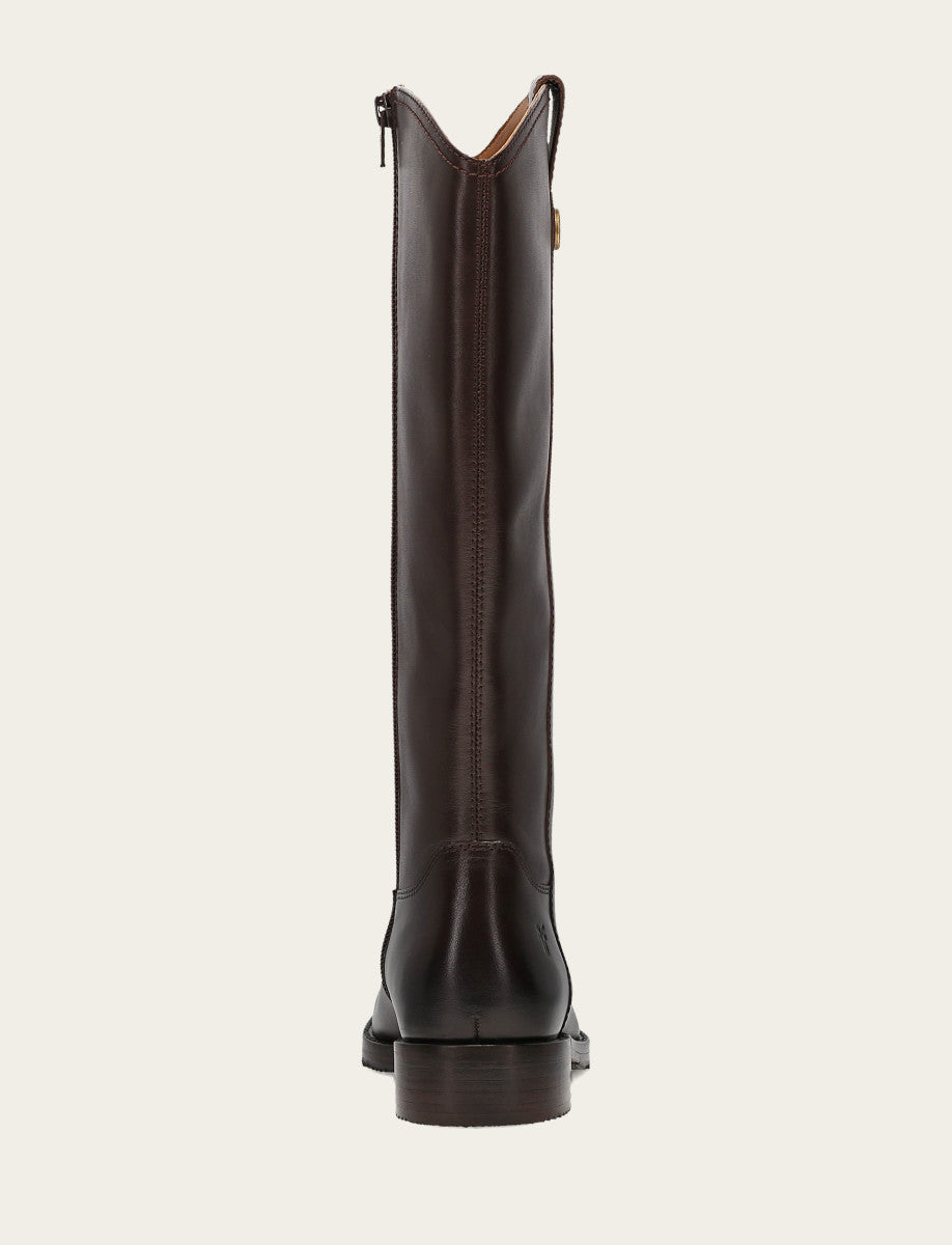 Women's Dark Brown Melissa Button Tall Inside Zip Boot | Frye Signature