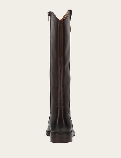 Women's Dark Brown Melissa Button Tall Inside Zip Boot | Frye Signature