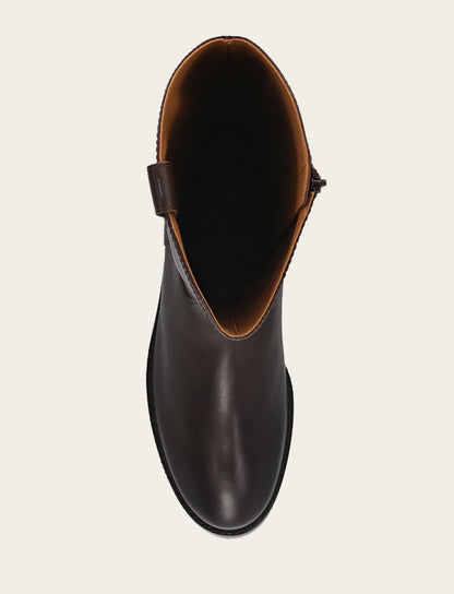 Women's Dark Brown Melissa Button Tall Inside Zip Boot | Frye Signature