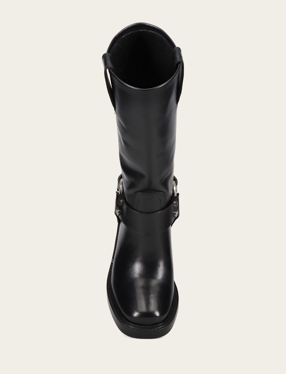Women's Black Kate Harness Boots | Frye Exclusive