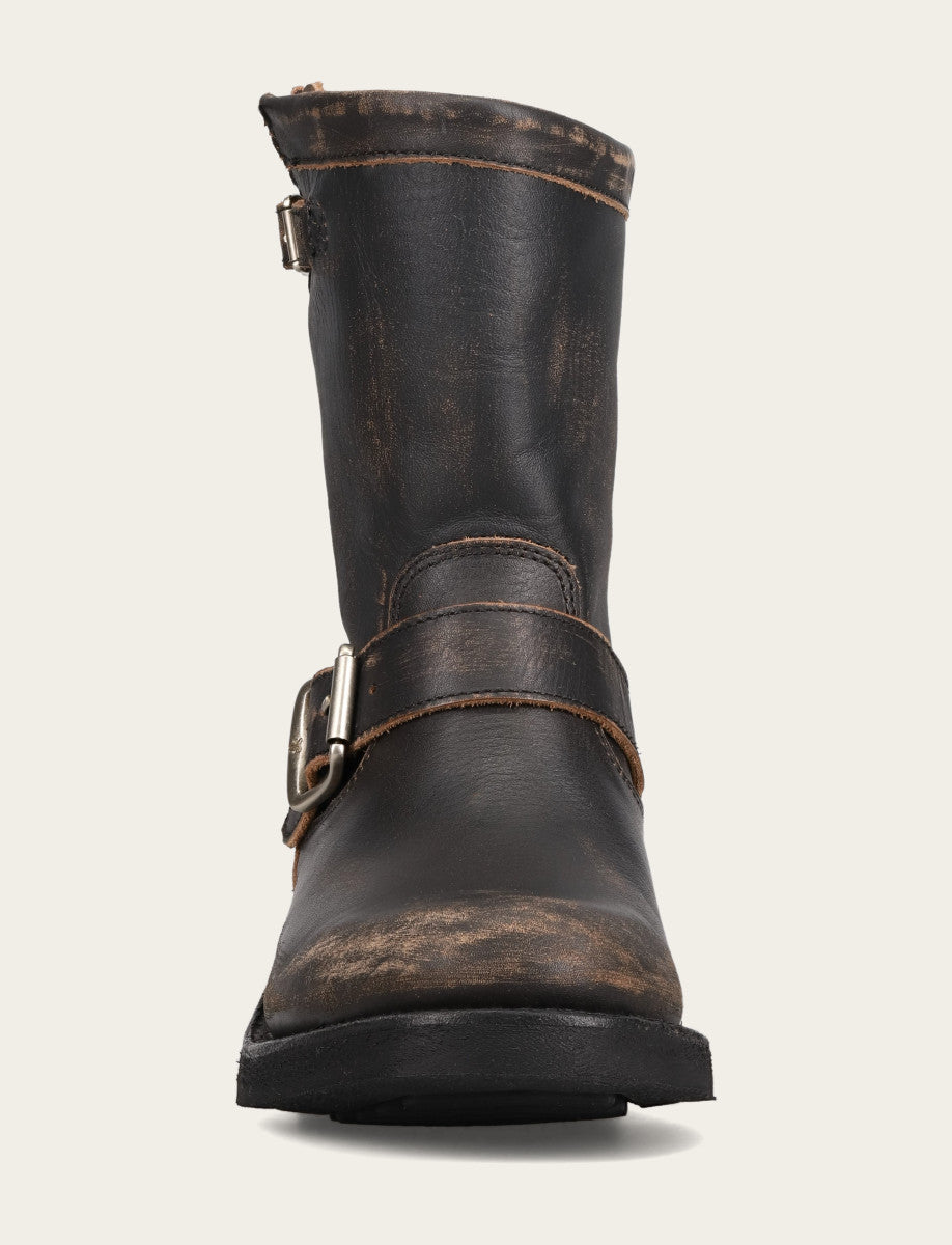 Women's Distressed Black Viv Short Engineer Boot | Frye Signature