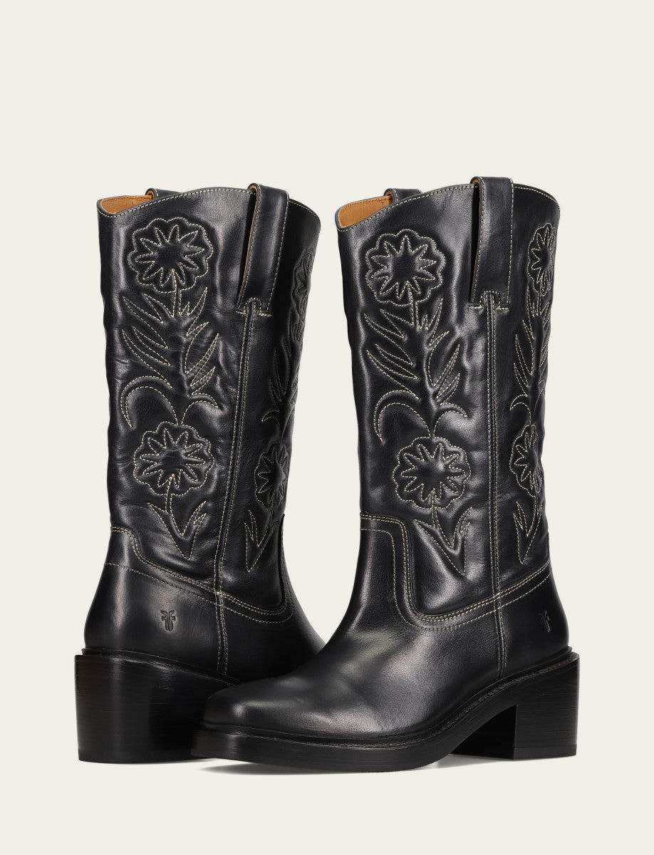 Women's Black Kate Deco Stitch Boot | Frye Signature