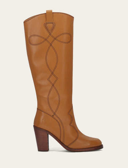 Women’s Caramel Corinne Deco Stitch Tall Boots | Frye Exclusive