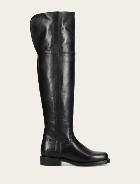 Women's Black Campus Low Heel Over The Knee Boot | Frye Discount
