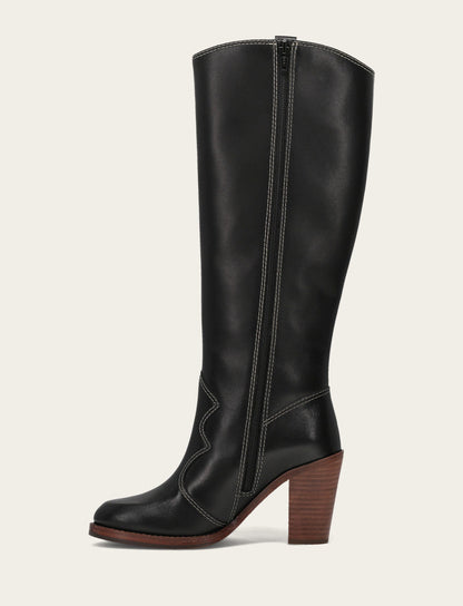 Women's Black Corinne Tall Deco Stitch Boot | Frye Popular
