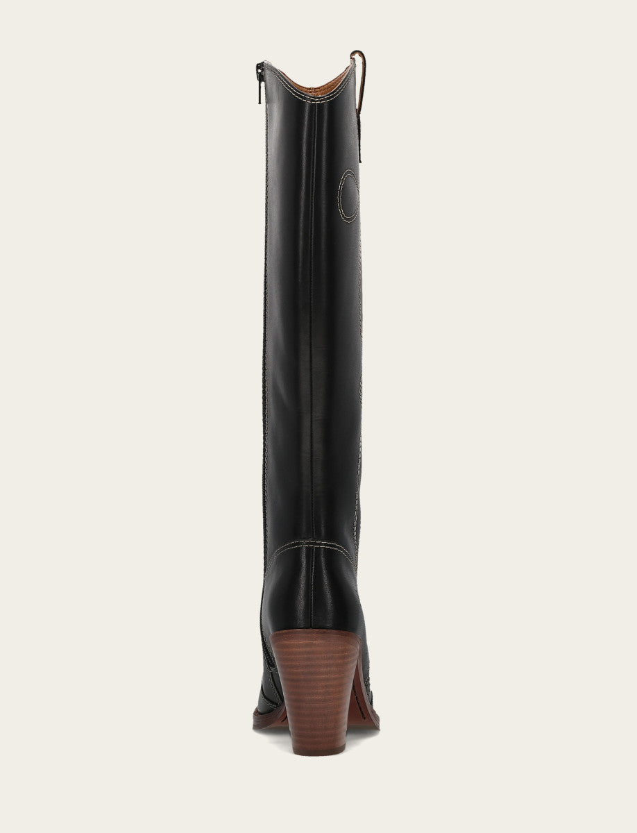 Women's Black Corinne Tall Deco Stitch Boot | Frye Popular