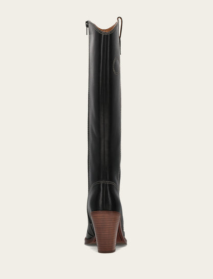 Women's Black Corinne Tall Deco Stitch Boot | Frye Popular