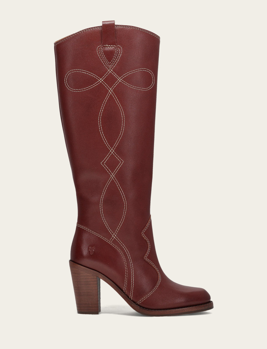 Women's Cranberry Corinne Tall Deco Stitch Boot | Frye Latest