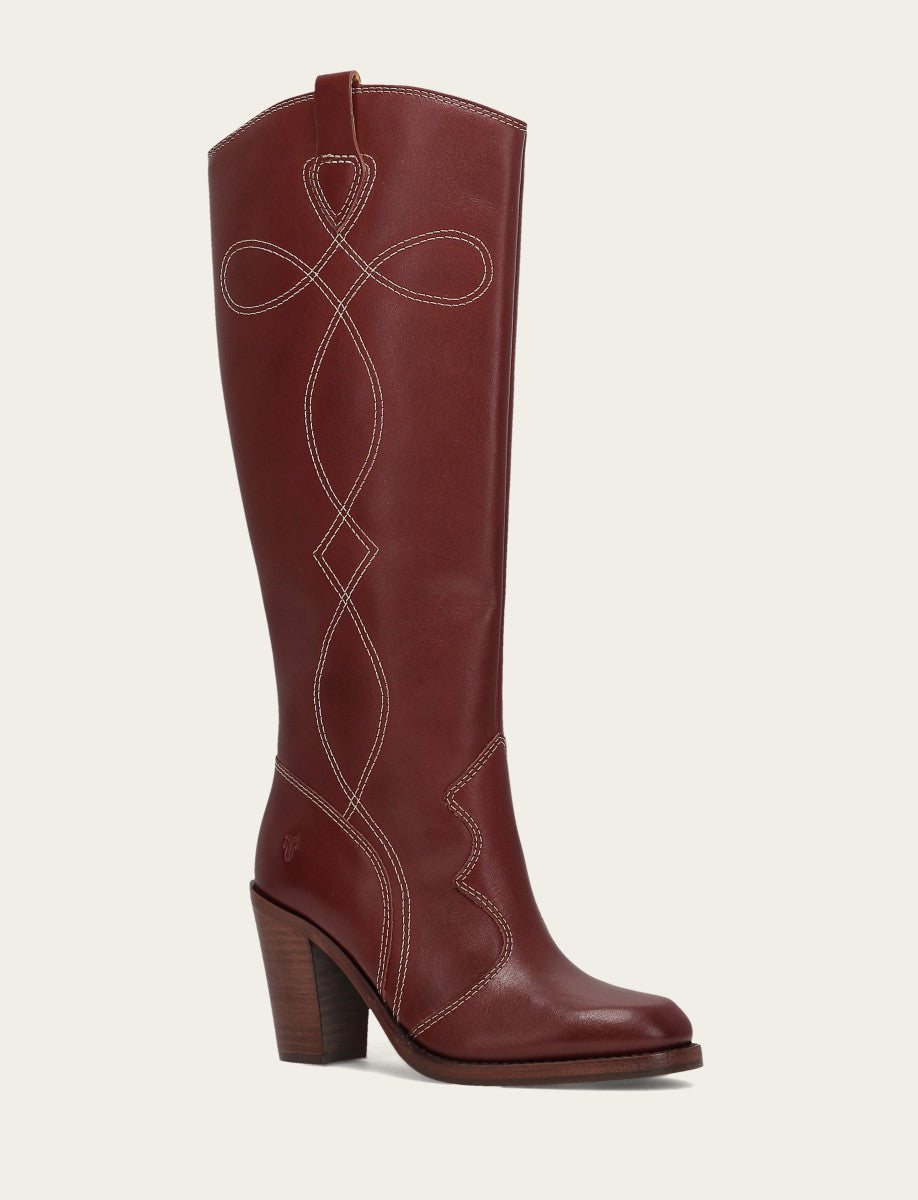 Women's Cranberry Corinne Tall Deco Stitch Boot | Frye Latest