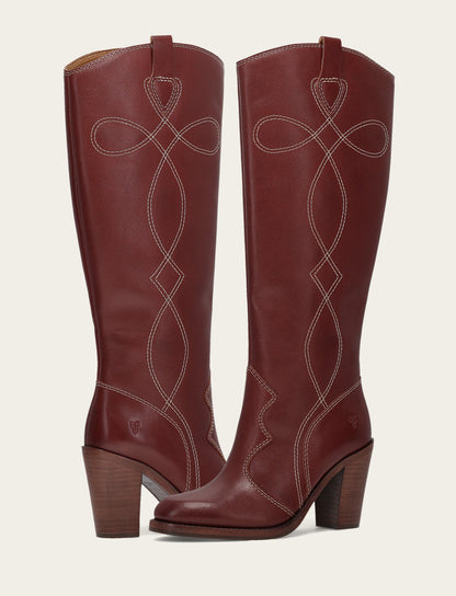 Women's Cranberry Corinne Tall Deco Stitch Boot | Frye Latest