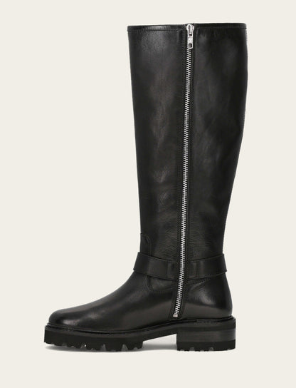 Women's Black Olivia Buckle Tall Boot | Frye Featured