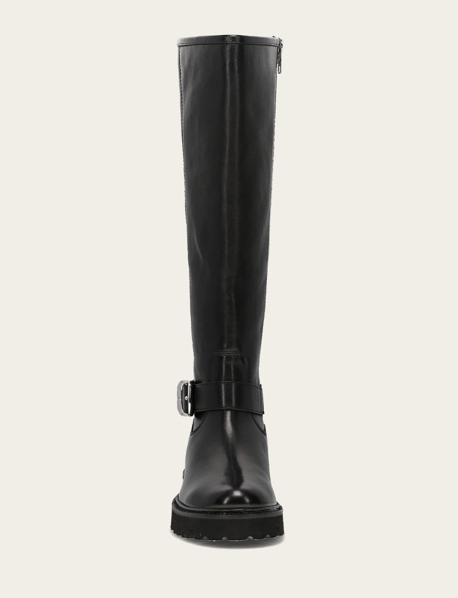 Women's Black Olivia Buckle Tall Boot | Frye Featured