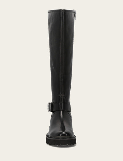 Women's Black Olivia Buckle Tall Boot | Frye Featured