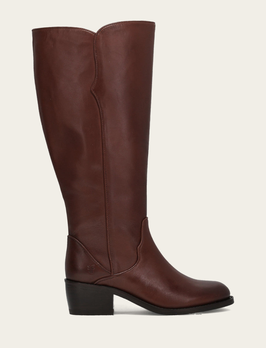 Women's Saddle Carson 2 Piping Tall Wide Calf Boot | Frye Featured