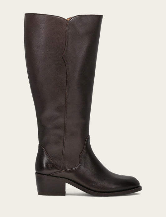 Women's Dark Brown Carson 2 Piping Tall Wide Calf Boot | Frye Popular