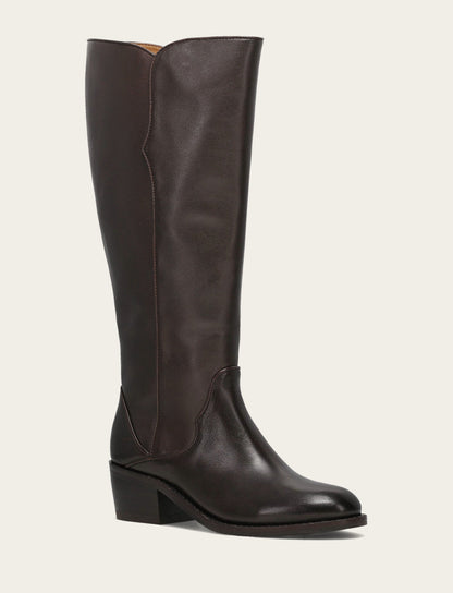 Women's Dark Brown Carson 2 Piping Tall Wide Calf Boot | Frye Popular