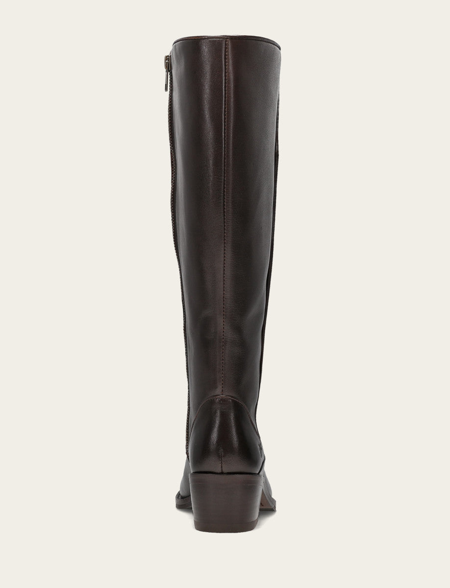 Women's Dark Brown Carson 2 Piping Tall Wide Calf Boot | Frye Popular