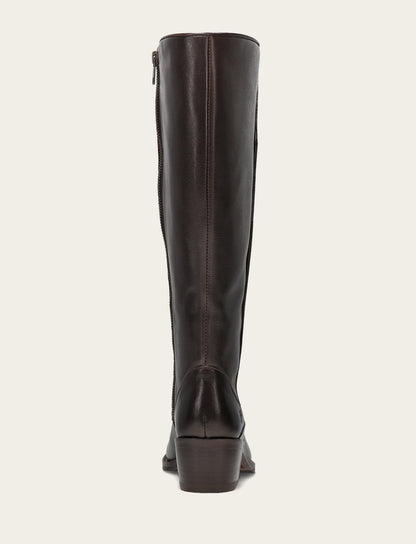 Women's Dark Brown Carson 2 Piping Tall Wide Calf Boot | Frye Popular
