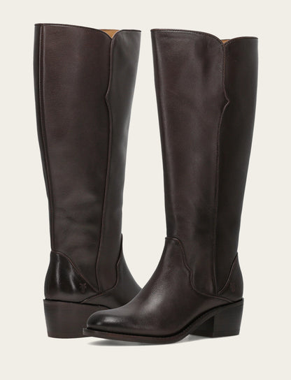Women's Dark Brown Carson 2 Piping Tall Boot | Frye Quality