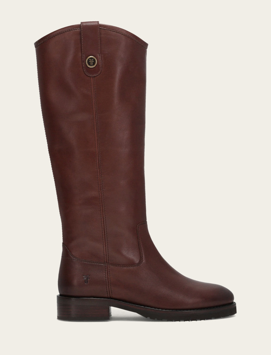 Women's Brown Melissa Lug Button Tall Wide Calf Boot | Frye Smart Buy